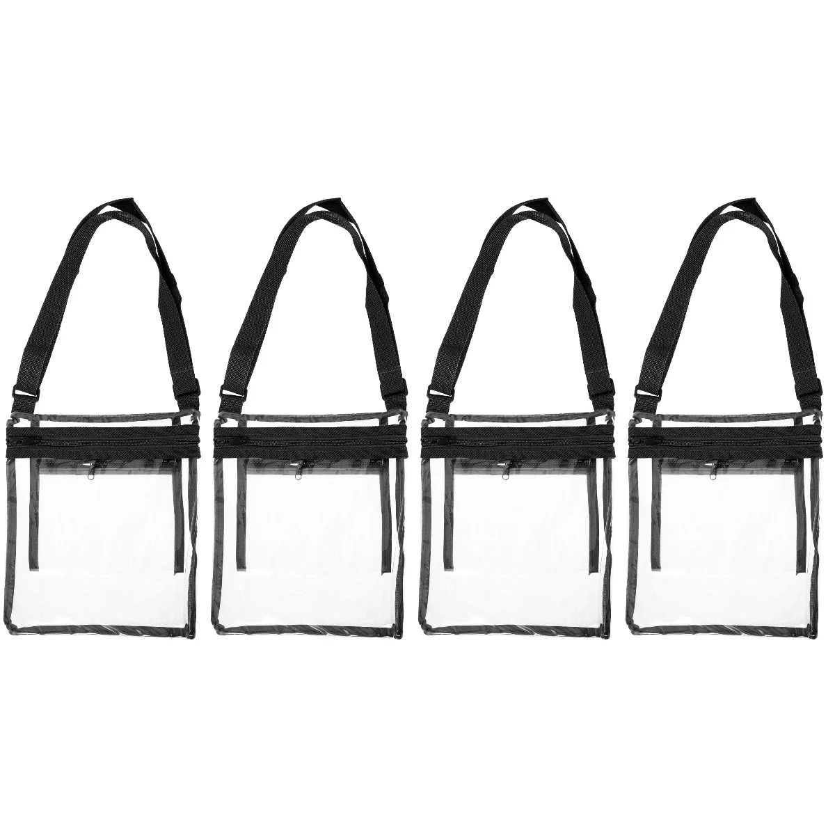 4pcs Clear Purse Clear Clutch Portable Clear Purse Clear Phones Wallet Clear Coin Purse for Storage