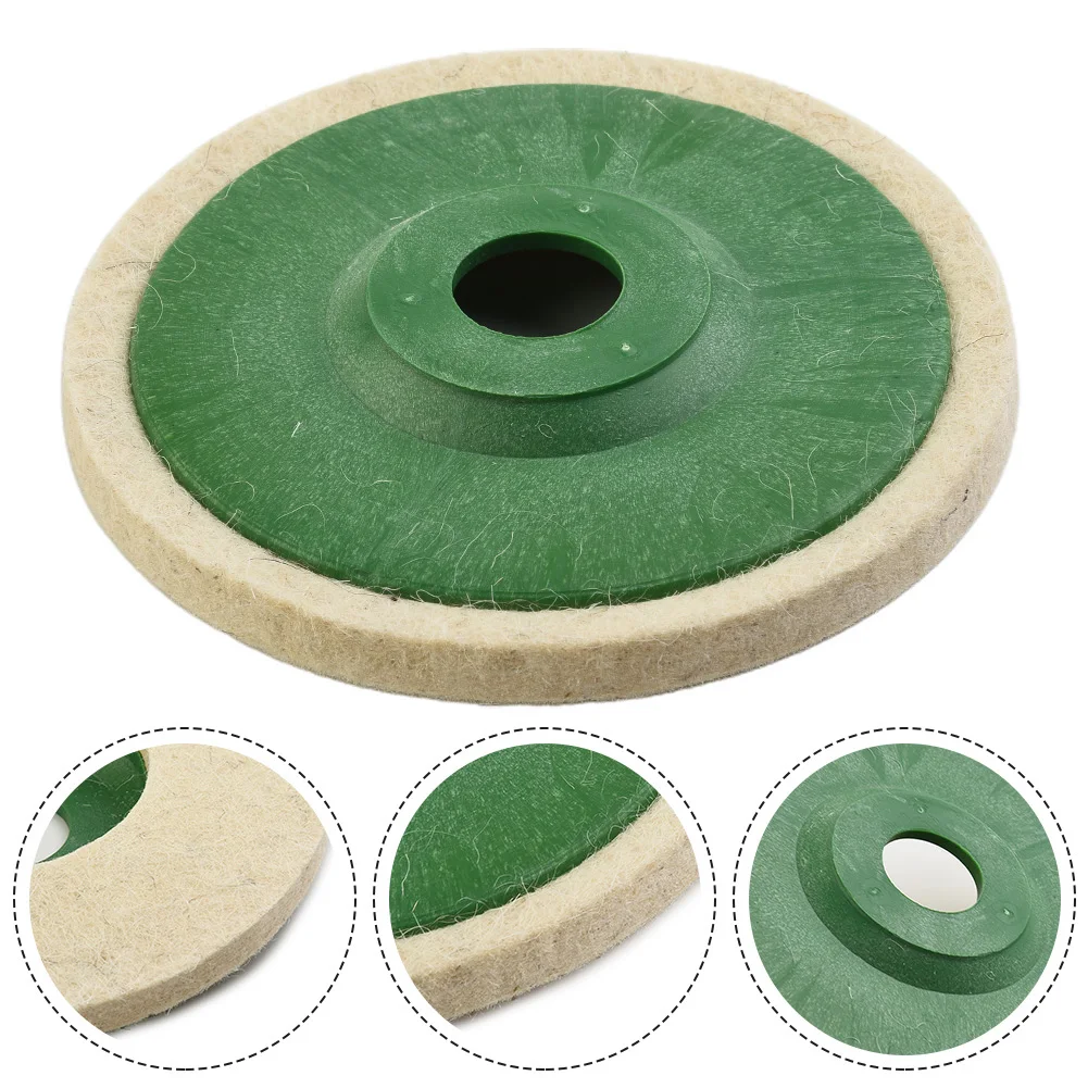

5pcs 125*22mm Wool Buffing Polishing Wheel Felt Pad 5 Inch Buffer Polish Discs Abrasive Wheels For Metal Marble Glass Cleaning