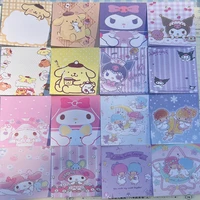 sanrio cinnamoroll sticky note kawaii anime pompom purin cartoon kuromi pattern hello kittys notepad message book toys for girls