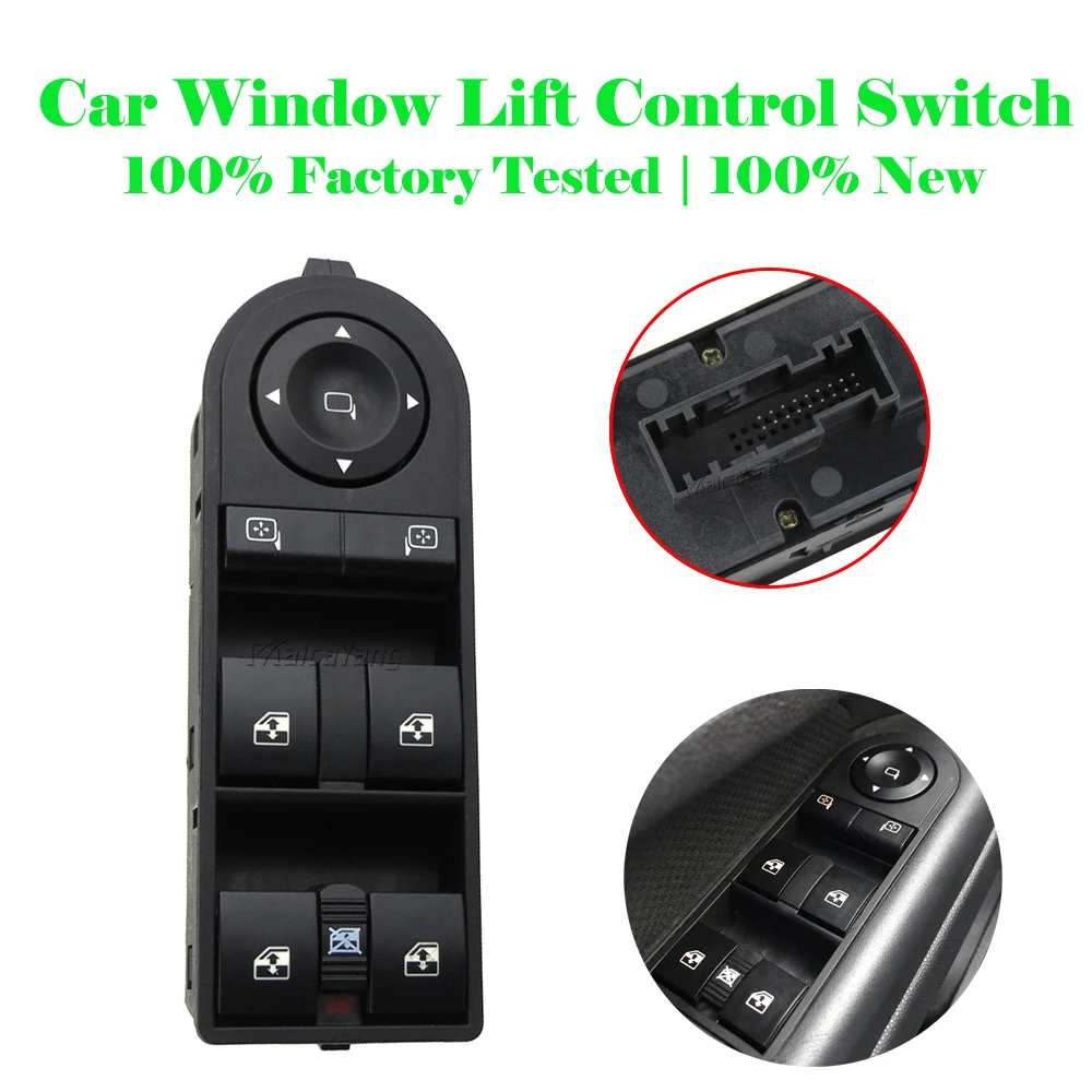 

13228877 13215153 62 40 447 Front Left Power Window Master Control Switch For Opel Astra H 2004-2015 Vauxhall Zafira 2005-2015