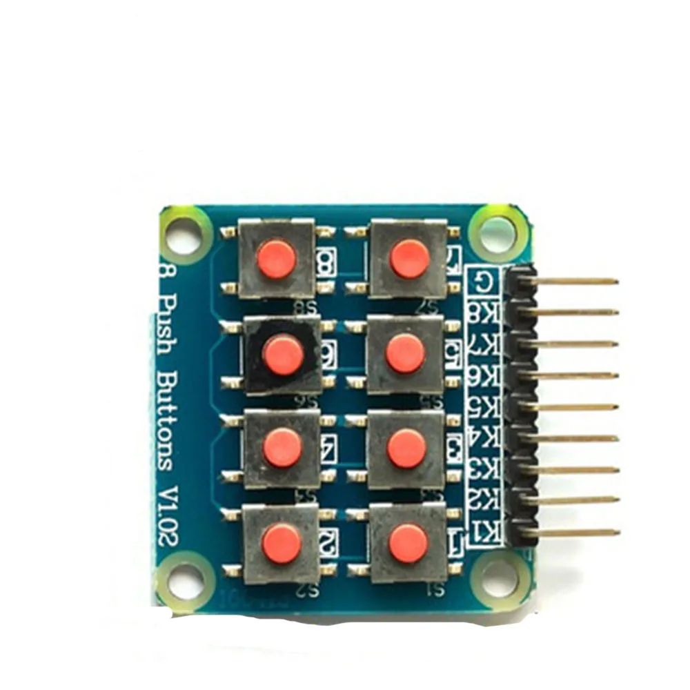 Micro switch 2 * 4 matrix keyboard microcontroller independent key button 8 extended keyboard module