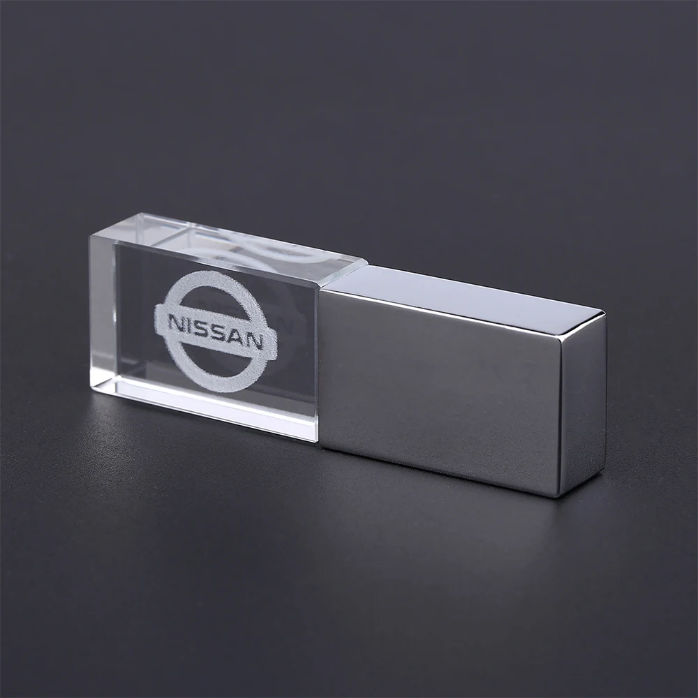 Фото Светодиодный светильник, модный кристаллический USB-накопитель, 64 ГБ, автомобильный подарок, карта памяти, бесплатный индивидуальный логотип, ручка-накопитель, внешний накопитель U-диск, 32 ГБ №4