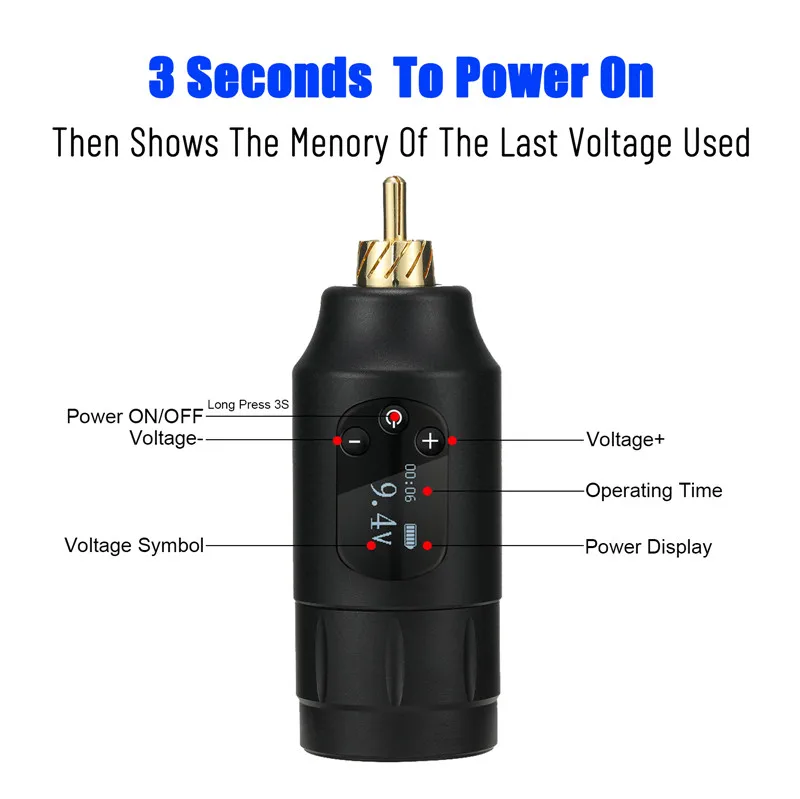 Профессиональный перезаряжаемый беспроводной мини аккумулятор для татуировки