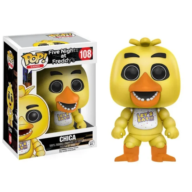Фото Коллекционные фигурки FUNKO POP Five Nights At Freddy's 919 SUN MOON: Фредди 106, Чика 108, Чик 107. Виниловые игрушки-фигурки, подарки, коллекционные куклы. №4