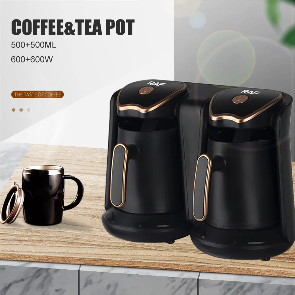 RAF 1200W tea and coffee pot home multi-function coffee maker automatic coffee machier coffer boiler 1000Ml for 10 cups