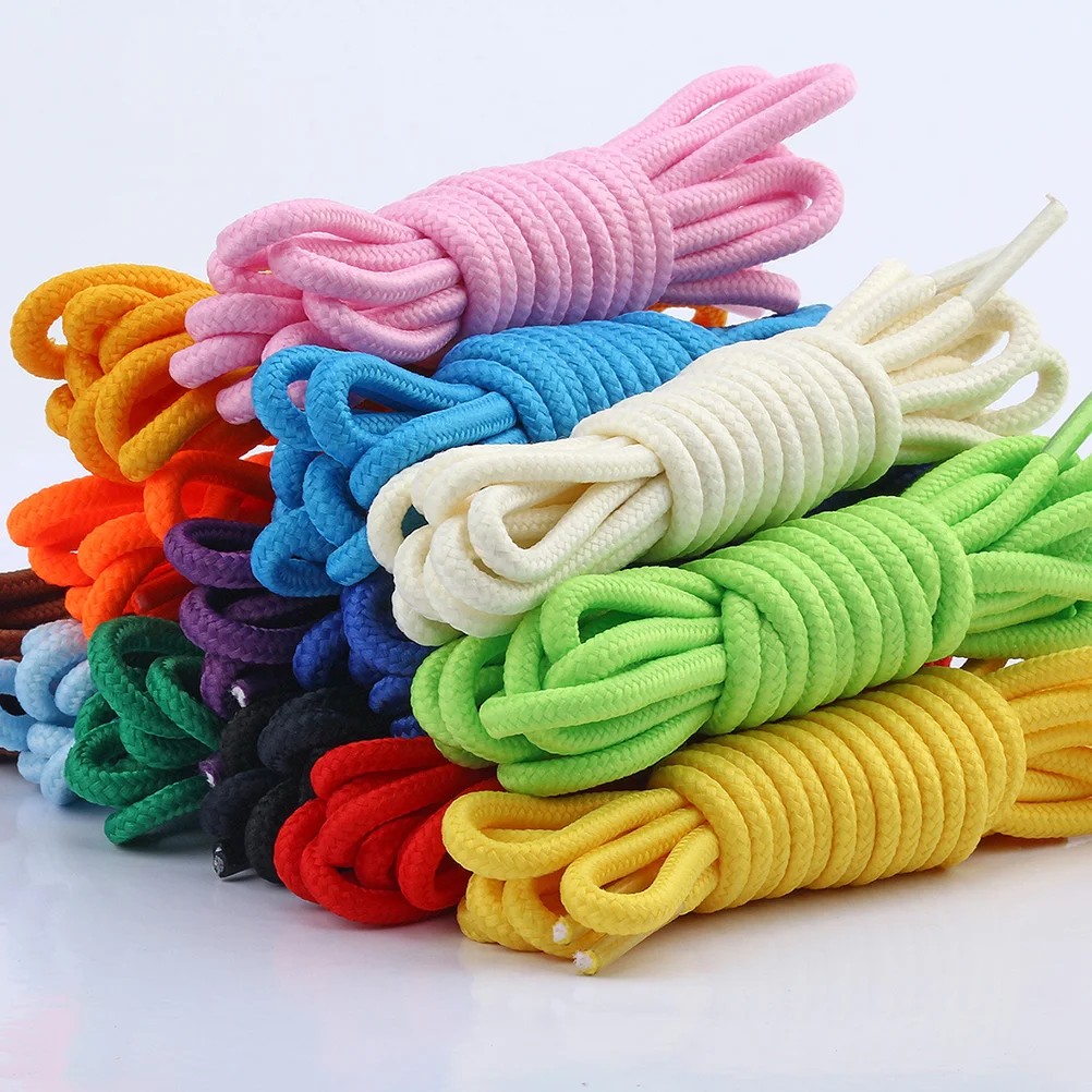 20 Pcs Flat Color Shoelaces Thick Shoelaces Elastic Shoe Laces Soft Braided Shoelace Round Shoelace Elastic Shoelaces