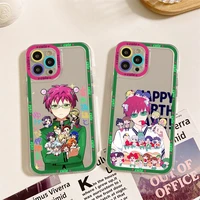 japanese anime the disastrous life of saiki k phone case for iphone 11 12 13 mini pro max 14 pro max case shell