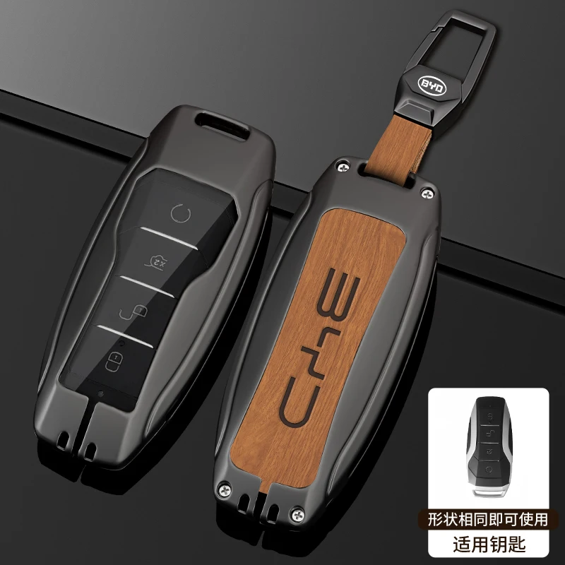 

Новый кожаный чехол для автомобильного ключа из цинкового сплава, брелок для BYD Song Plus Atto 3 Han EV DM Qin, защитный автомобильный брелок с дельфином
