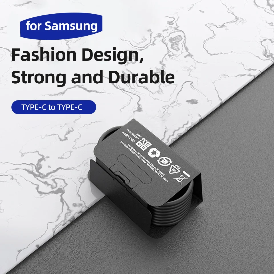 Кабель Samsung Type C оригинальный Pd Usb к Usbc 25 Вт Сверхбыстрая зарядка 45 5a для Galaxy S22 5g S21