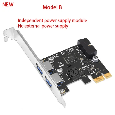 Адаптер PCI express USB3 на USB 3.0 PCIe x1 USB 3 0 2 порта