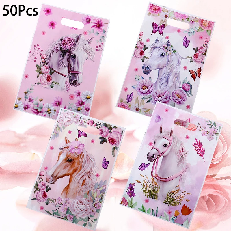 

Пластиковые розовые сумки для конфетного торта, 50 шт