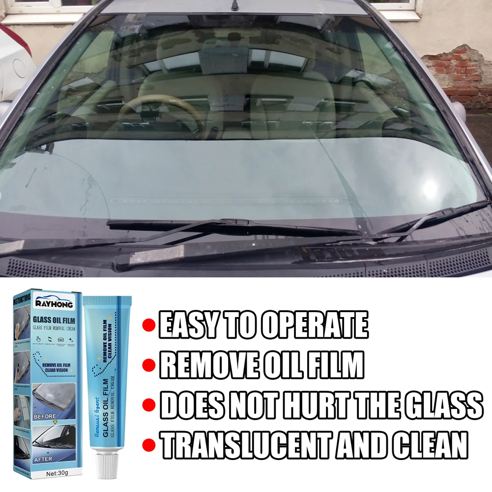 

1Set Car Cleaner Glass Oil Film Remover Windshields Cleaning Liquid 30g Automotive Care Cleaning Tools High Quality Practicsl
