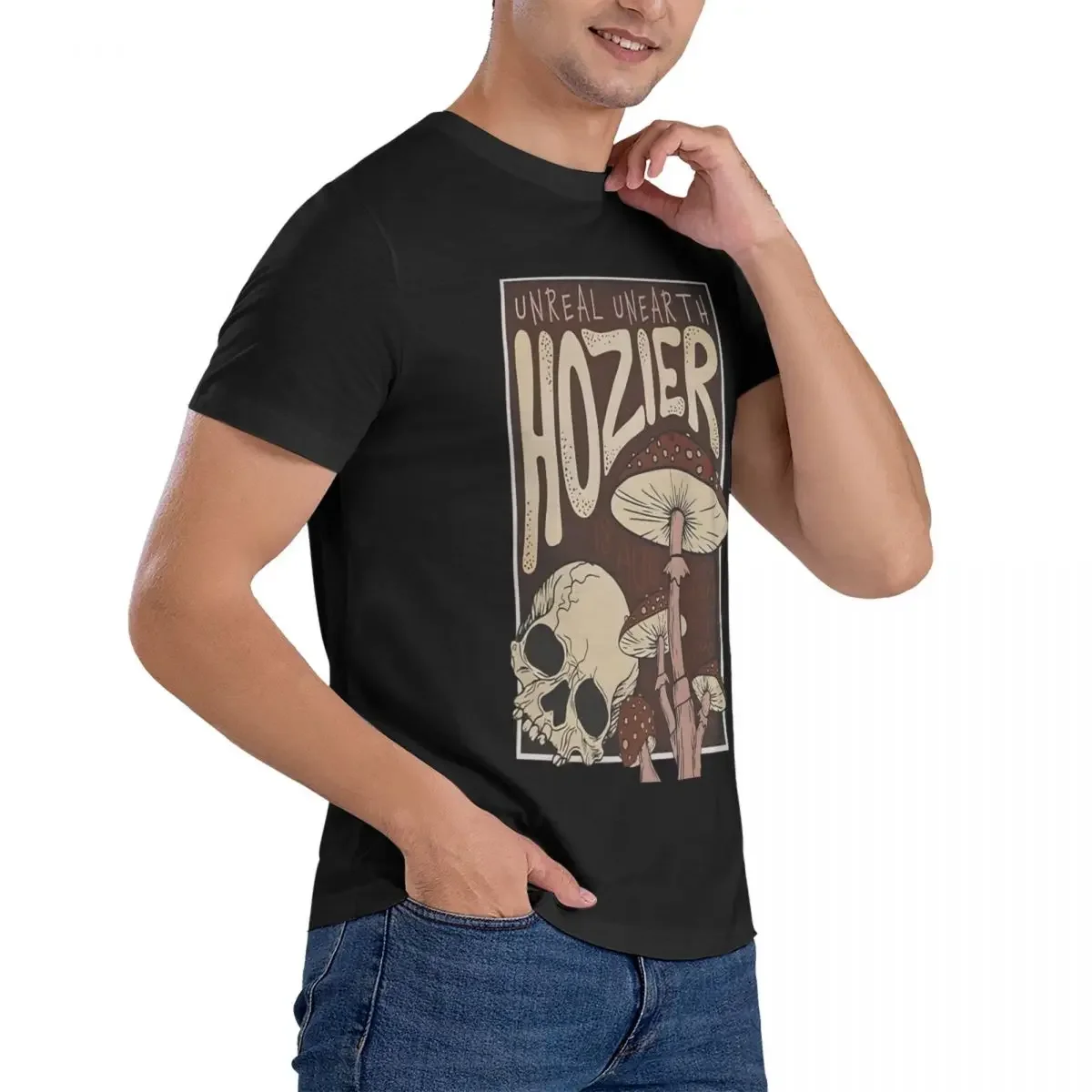 Мужские футболки Unreal Unearth Tour новые хлопковые с коротким рукавом Hozier круглым