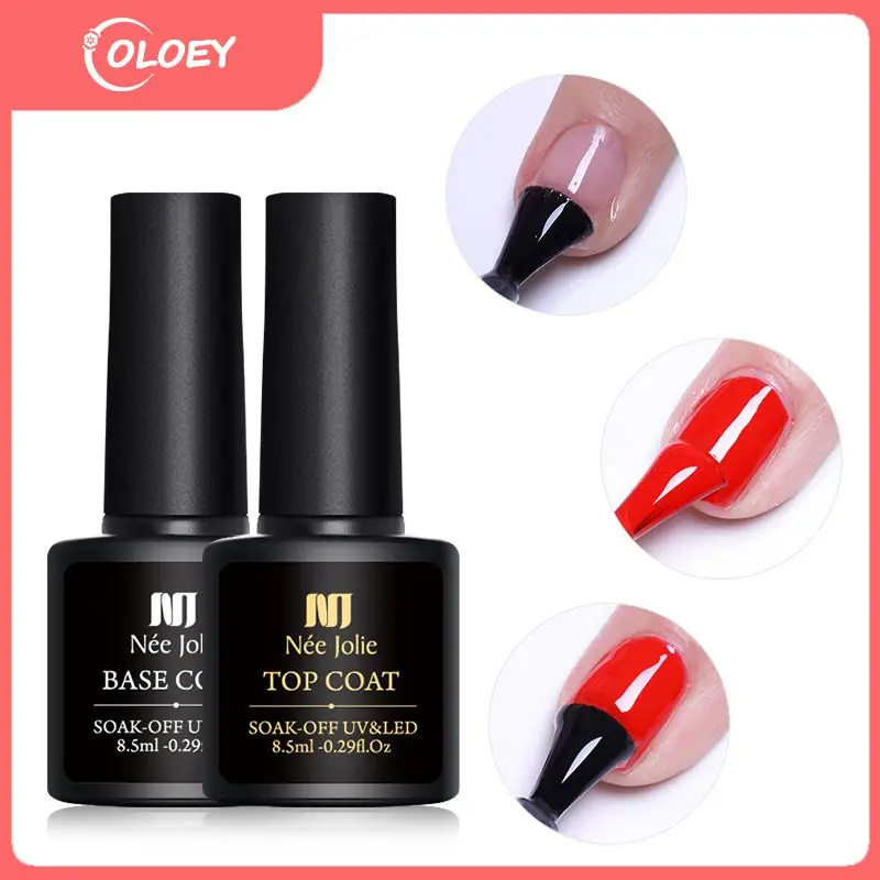 

Nee Jolie 8.5ml Nail Gel Top Coat No Wipe UV Gel Varnish Sealing Shining Clear Nail Gel Diamond Top Coat Removable Primer