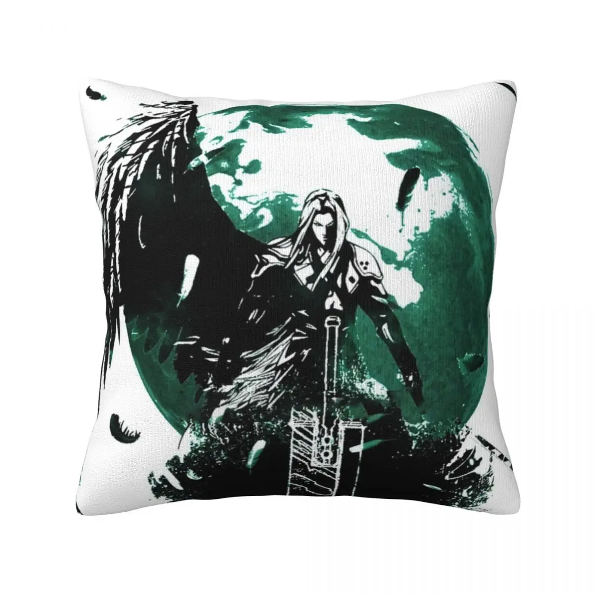 

Sephiroth Final Fantasy VII Pillow Case cloud cool man game wing half Polyester Sofa Pillowcase Zipper Summer Square Cover