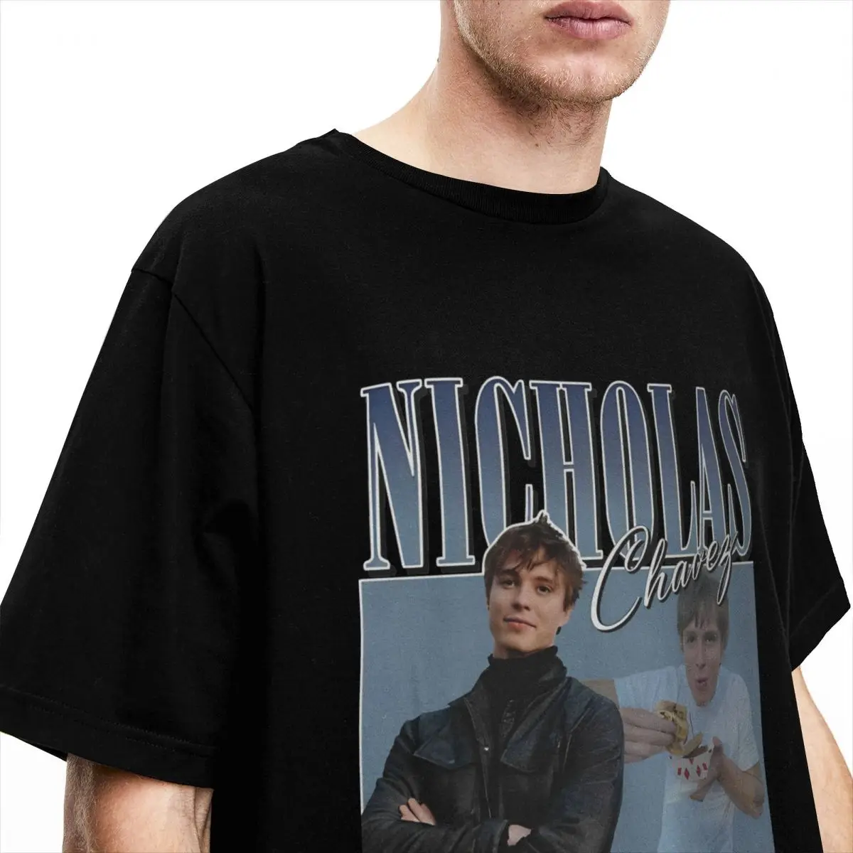 Мужская и женская футболка с актером Николаса Александра Чавез одежда из чистого