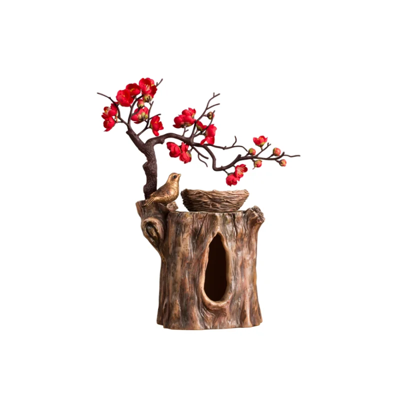 

New Chinese fashion dining table tissue box creative plum tree living room decoration modern light luxury napkin holder