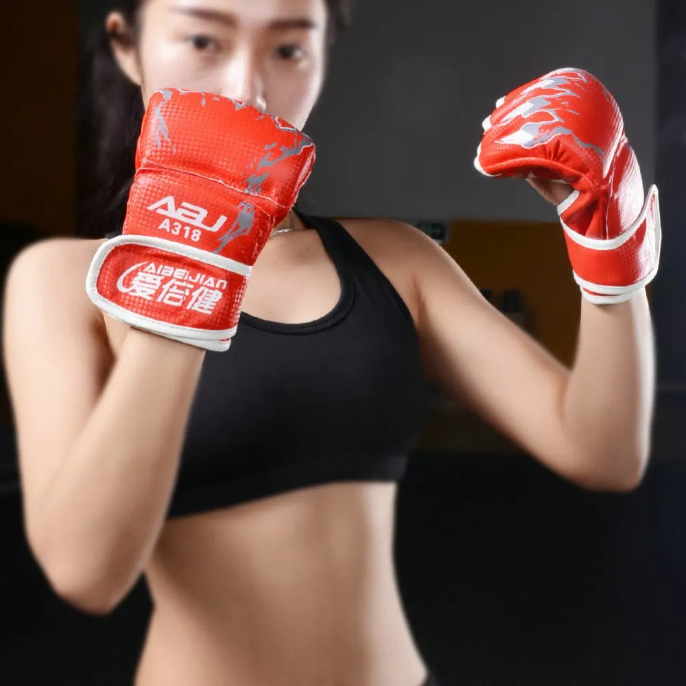 

Unisex Boxing Gloves Open Palm Adjustable Wristband Taekwondo Training Non-Slip Gloves New Arrival