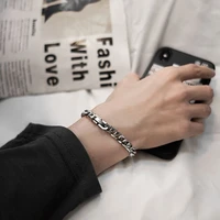 stainless steel silver plated round chain folding safety buckle couple bracelet men women hand jewelry wholesale dropshipping