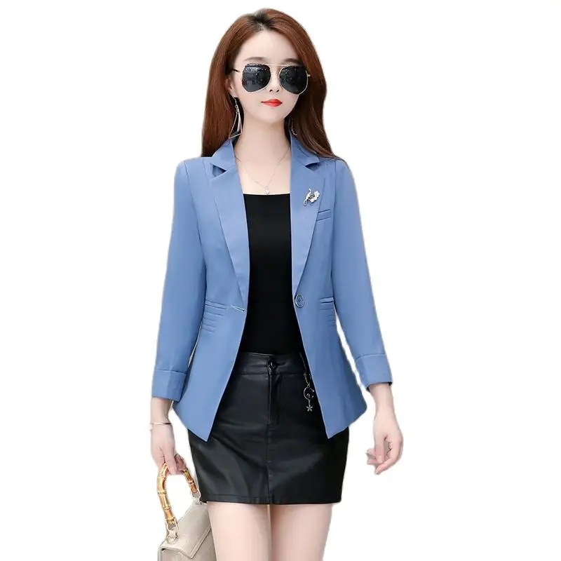 Женский костюм с длинным рукавом красный Повседневный короткий Блейзер в