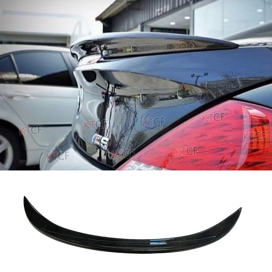 

Спойлер для E63 2006-2010 для BMW 6 серии E64 M6, задний спойлер для багажника из натурального углеродного волокна, Автомобильный задний спойлер из утиного волокна