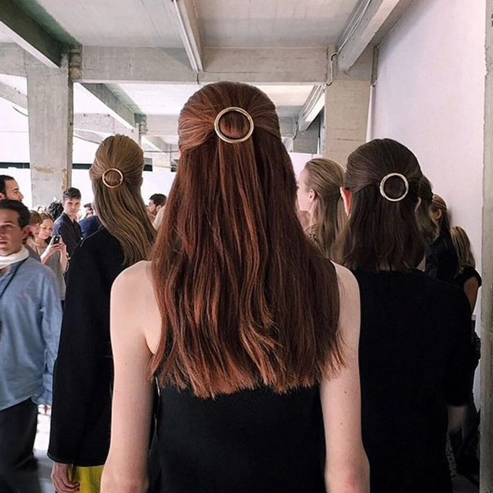 Модные женские аксессуары для волос треугольная заколка металлическая