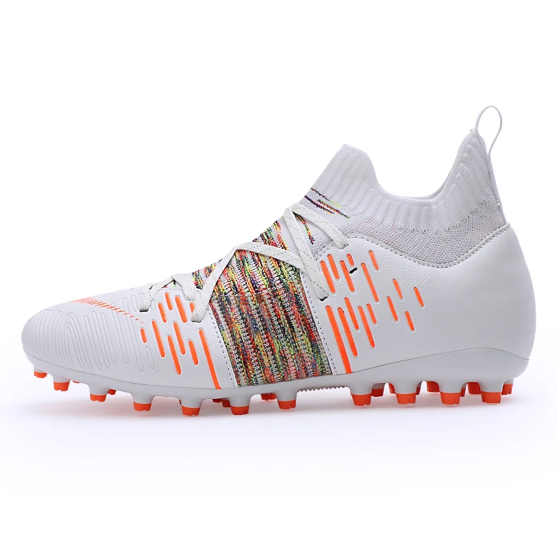 Men High Top Football Boots FG/TF Anti-Slip Soccer Shoes Kids Training High Ankle Soccer Boots Outdoor Long Spike Sneakers 2023