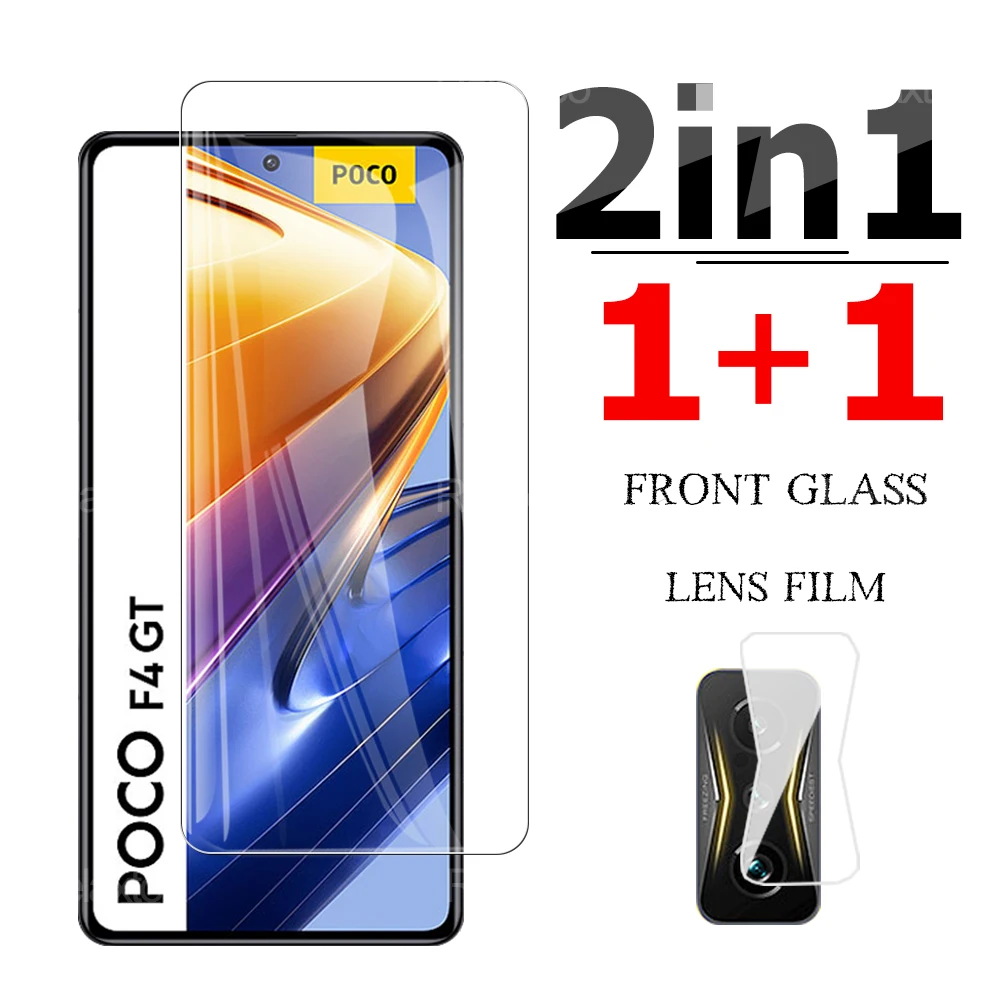 

2in1 для Xiaomi poco F4 x3 gt f3 стекло для Xiaomi poco x4 pro5G x3 pro nfc пленка из закаленного стекла защита экрана пленка для объектива камеры