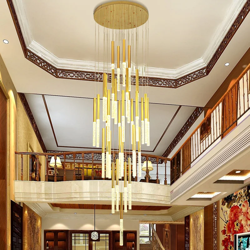 

Postmodern Light Luxury Simple Crystal Chandelier Hotel Villa Restaurant Living Room LED Creative Chandelier Lamp