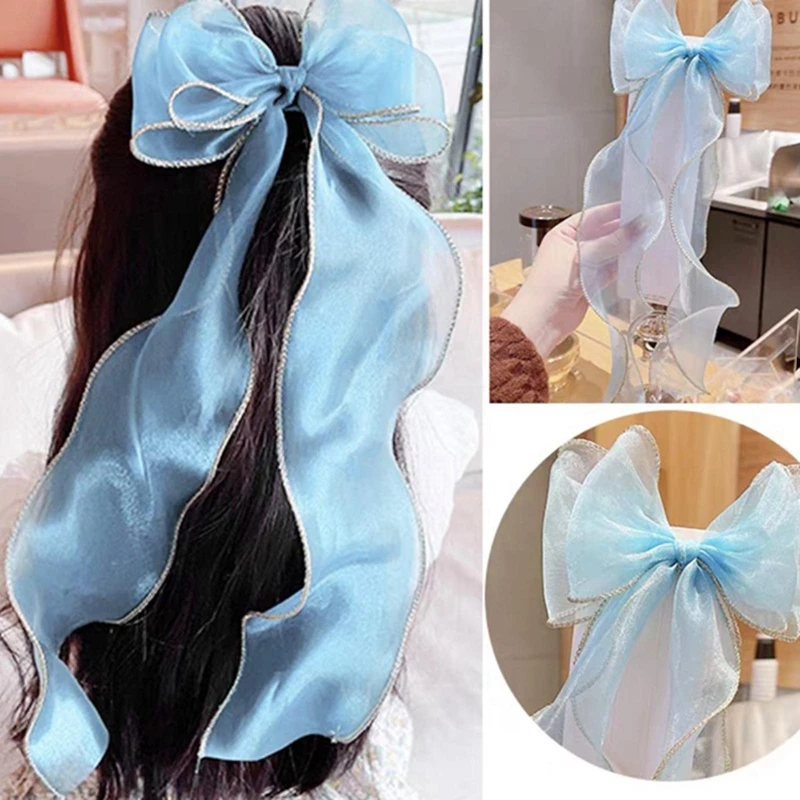 

Bow Hairpin Children's Hair Accessories Princess Super Fairy Streamer Hairpin Cute Clip Girls Pan Hair Headdress for Girl
