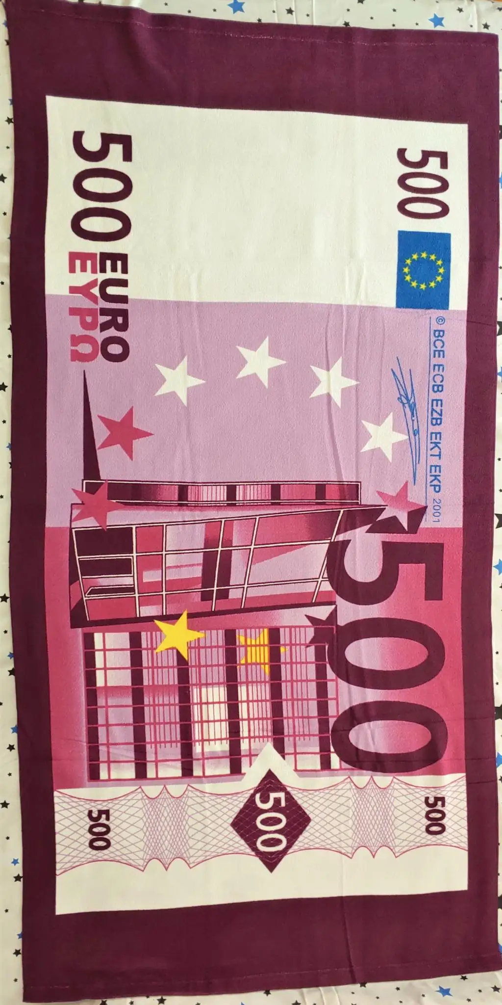 

100 500 200 EURO Dollar Design Bath Towel Microfiber Printing Activity Hair Super Soft Water 70*140 Cm Dropshipping