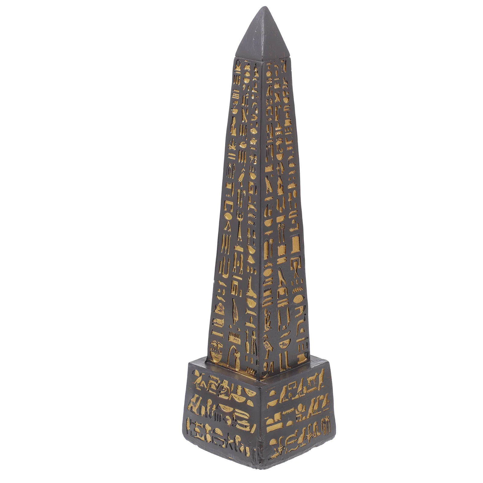 

Obelisk Figurine Egyptian Egypt Black Gods Tall Heaven Pillar Religious Bastet Seth Anubis Oracle Ancient Statue Golden Ra