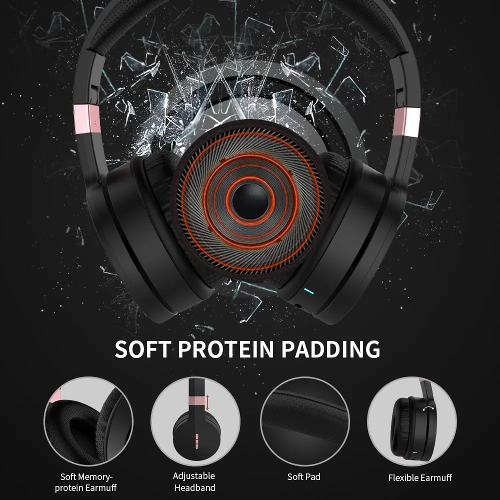 Wireless Bluetooth Headphones Foldable HiFi Stereo Earphone Headsets for Phone HUAWEI PC Laptop Gaming Earpiece on Head images - 6