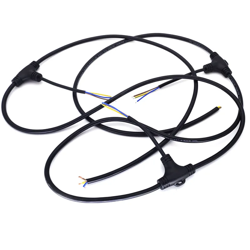 Водонепроницаемый кабельный разветвитель T-типа тройник гирлянда для наружного