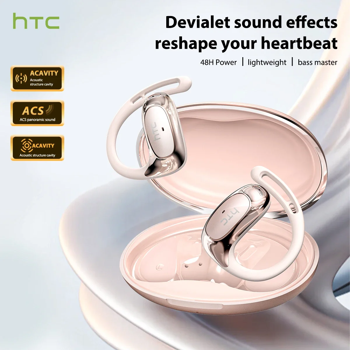 Фото HTC NE35 Bluetooth V6.0 Наушники AI-переводчик Наушники OWS Спортивные наушники Музыка Стере HD Бас Беспроводные наушники Longlife №5
