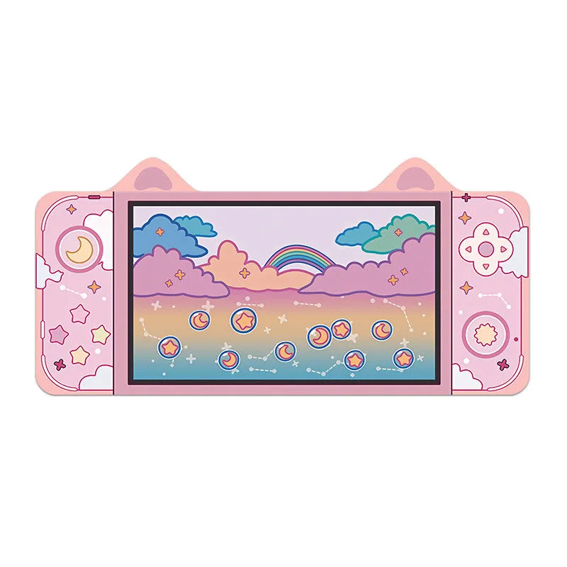 

Коврик для мыши с кошачьими ушками, большой милый настольный аксессуар, мультяшный коврик для клавиатуры, XL XXL, для студентов, геймеров, наст...