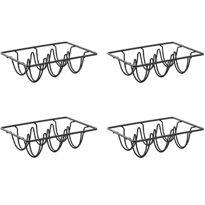 

4 Pcs Iron Egg Storage Racks Egg Holders Refrigerator Compartment Eggs Racks