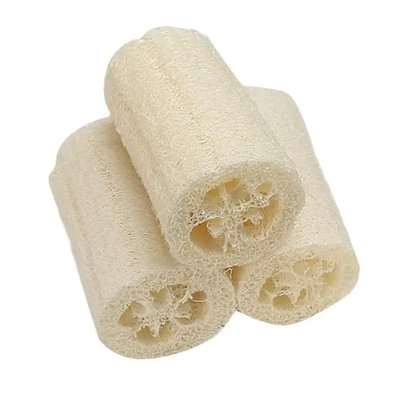 

3 Pack 4 Inch Exfoliating Natural Loofah Gourd Sponge Bath Rub Dishes Cleaning Scrubber Tool Household Kitchen Cleaning Supplies