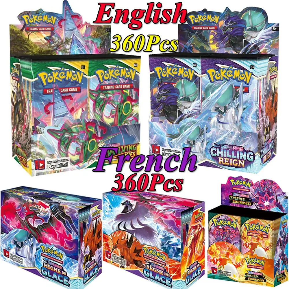 

Pokemon Spanish French English Trading Card Game Sword Shield Brilliant Stars Evolving Skies Chilling Reign For Children Toys