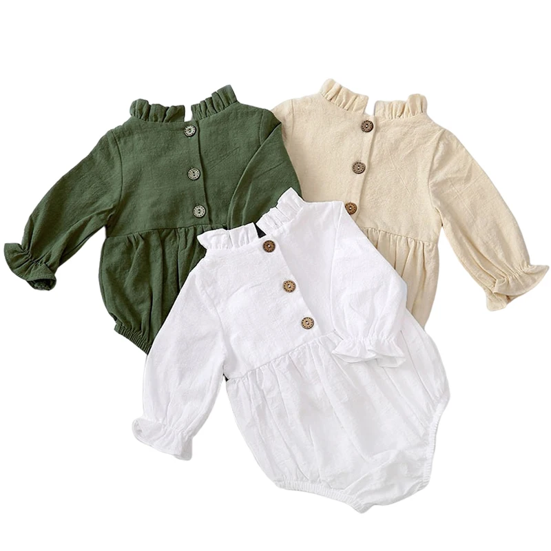 Baby Clothes Long Sleeve Romper Jumpsuits One-piece New Fashion 100% Cotton Newborn Baby Girl Boy Rompers 0-2T