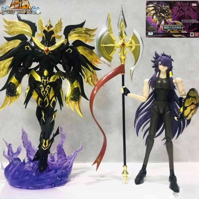 

Bandai Original Metal Saint Seiya Figura Cloth Myth Soul Of Gold Evil God Loki Ex Metal Action Colletion Model Toys