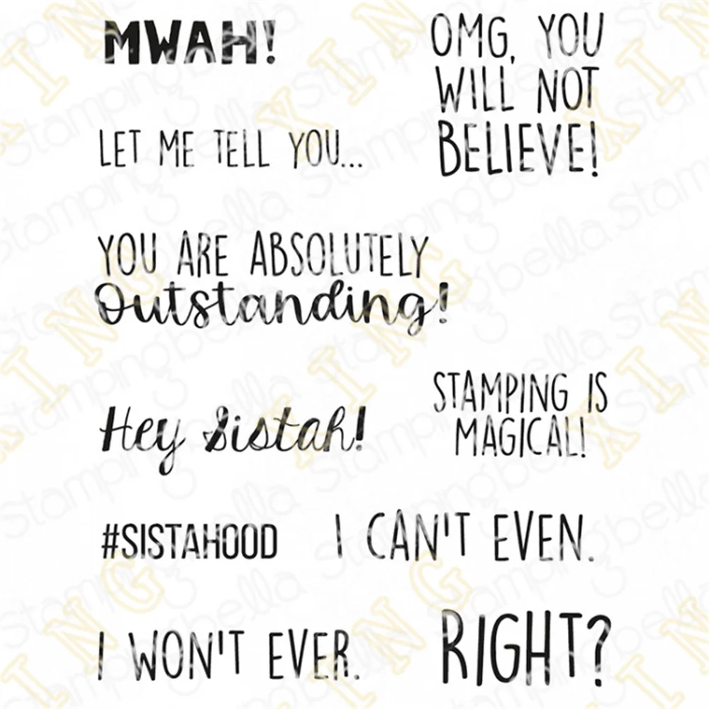 

2023 New Arrival Emily's Sentiment Set Clear Stamps DIY Scrapbook Diary Decoration Embossed Paper Card Album Craft Template