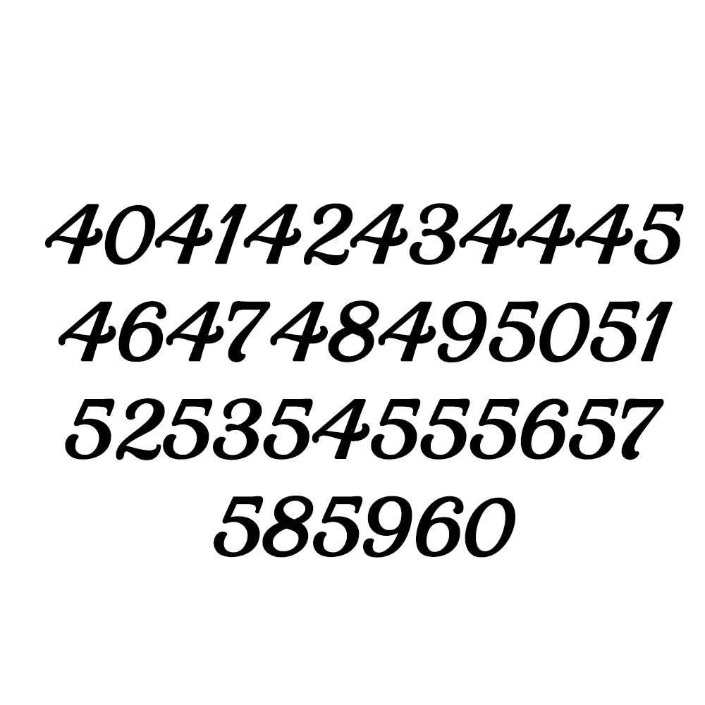 

40 -60 цифровые цифры, виниловые наклейки, наклейки