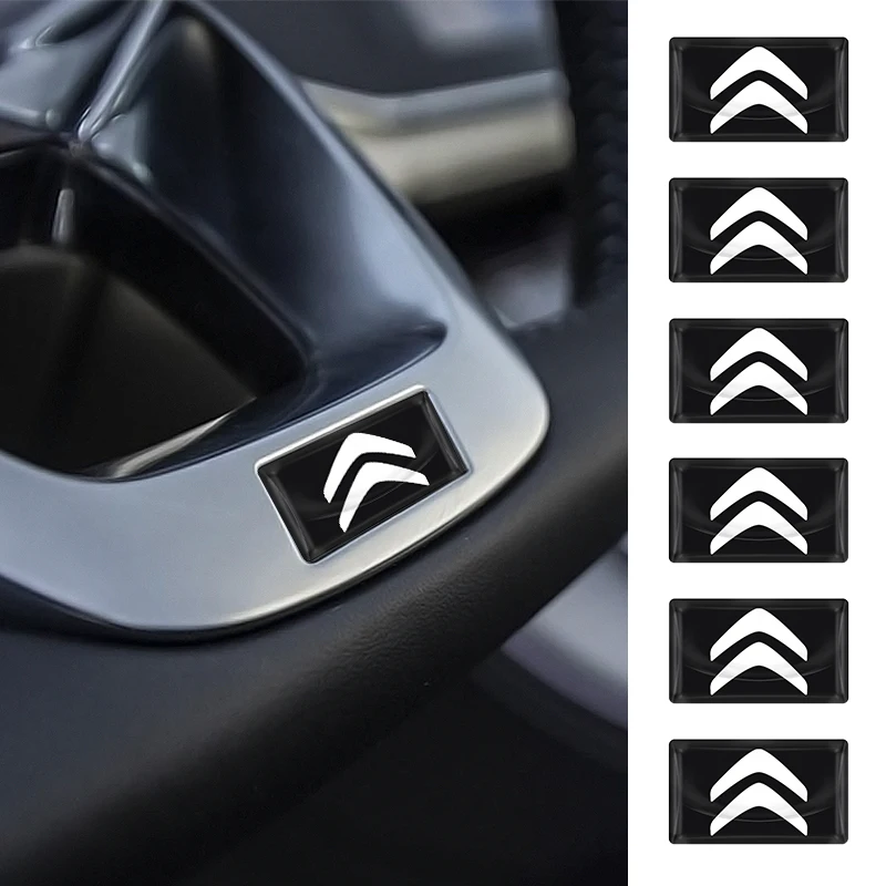 

10pcs Car Logo Styling Sticker Steering Wheel Decal For Citroen C1 C3 C4 C5 C6 2CV VTS Picasso Cross Cactus RD3 C4L DS3 DS4 DS5