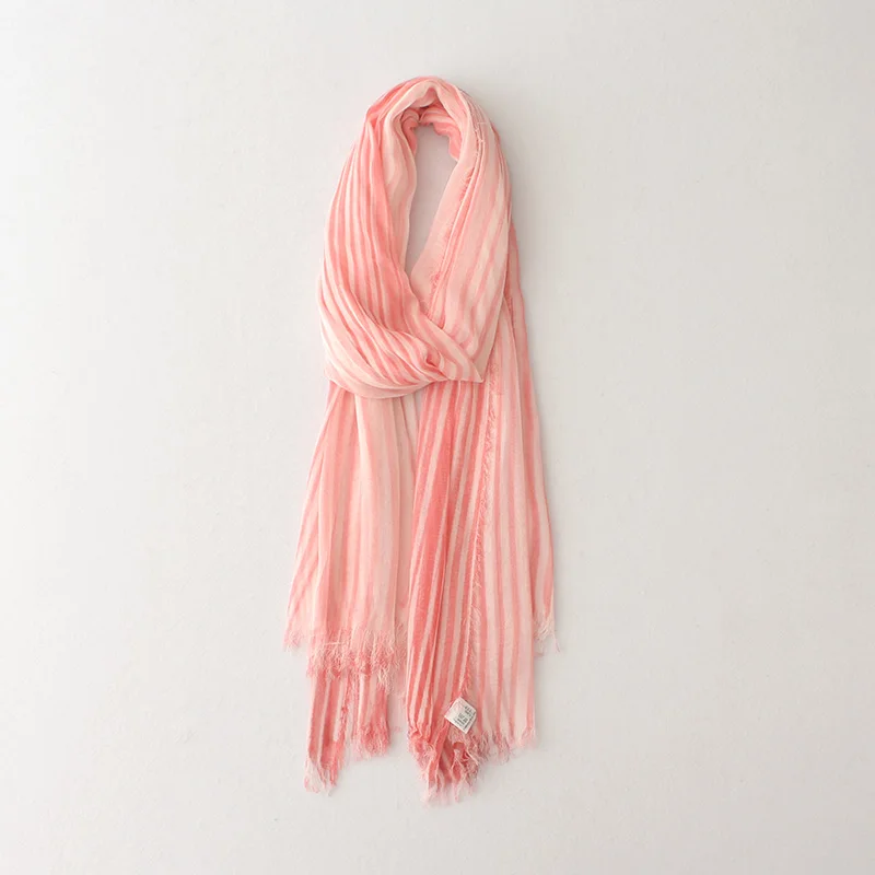 Женские шарфы тонкий легкий хлопковый льняной платок с градиентным принтом в