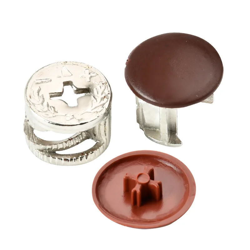 100pcs Screw Cap Self-tapping Nuts Bolts Protective Caps for Furniture Wardrobe Hardware Hinged Plastic Decorative Cover - купить по