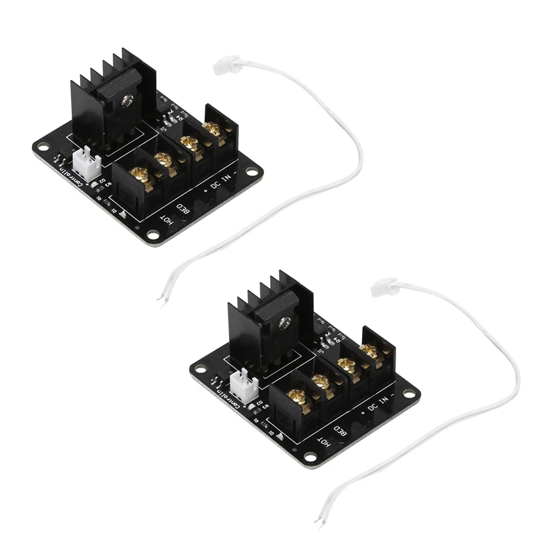 

2X 3D Printer Hotbed MOSFET Expansion Module Inc 2Pin Lead Anet A8 A6 A2 Compatible Black