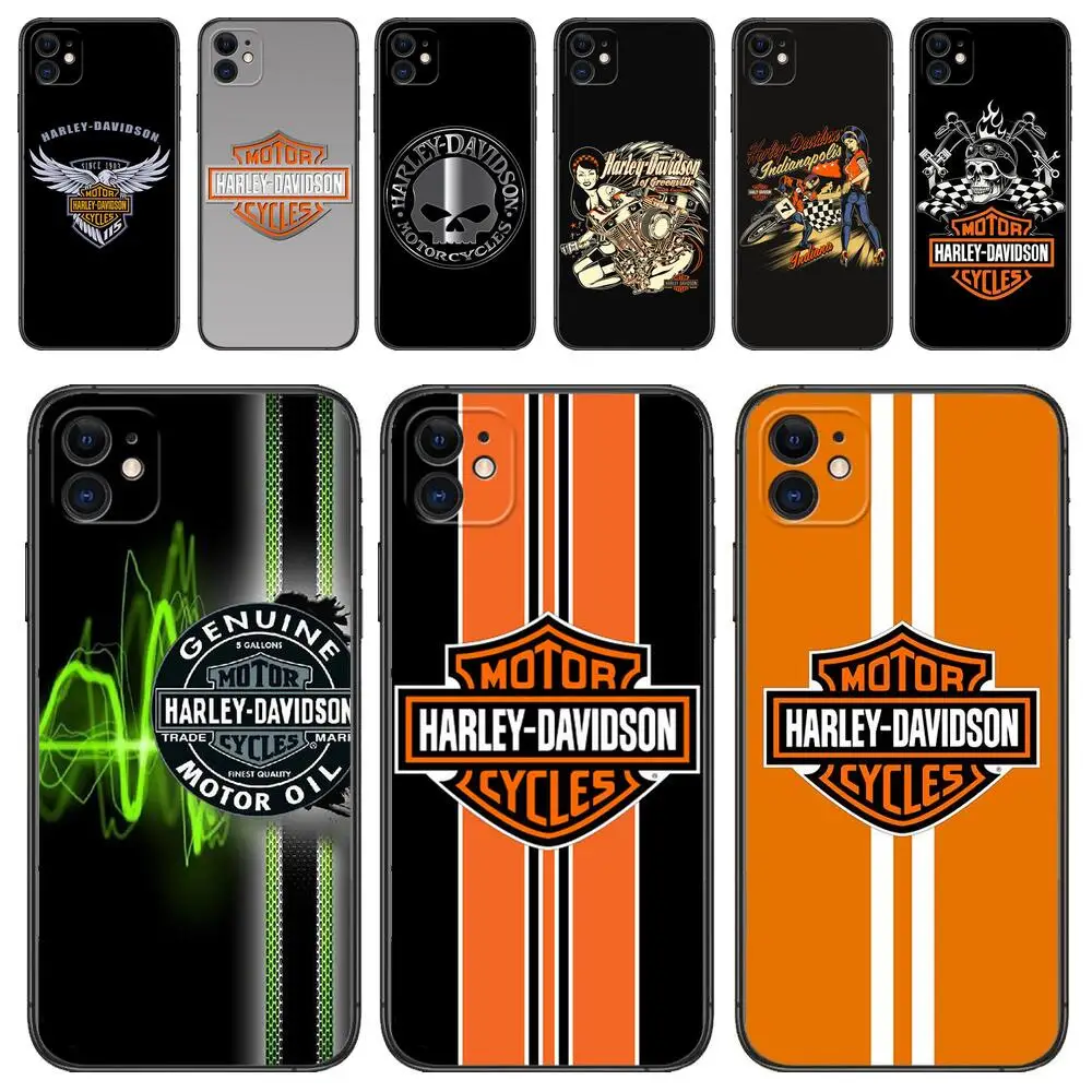 Motorcycle Harleys Davidsons Phone Case For Apple IPhone 13 12 11 14 Pro Max Mini SE XR X XS  Max 6 6S 8 7 plus Fashion Covers