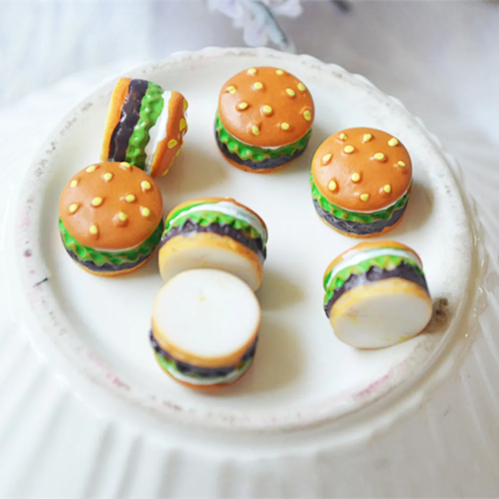 

10Pcs Mini Hamburger Filler for Clear/Fluffy Mud Box Popular Lizun Slime DIY Kit Accessories Children Modeling Clay