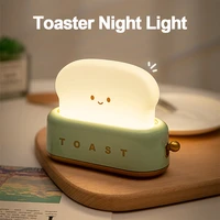 cartoon baby night light bedroom night lamp rechargeable led lights for room cute toaster birthday child teacher gift girl boy